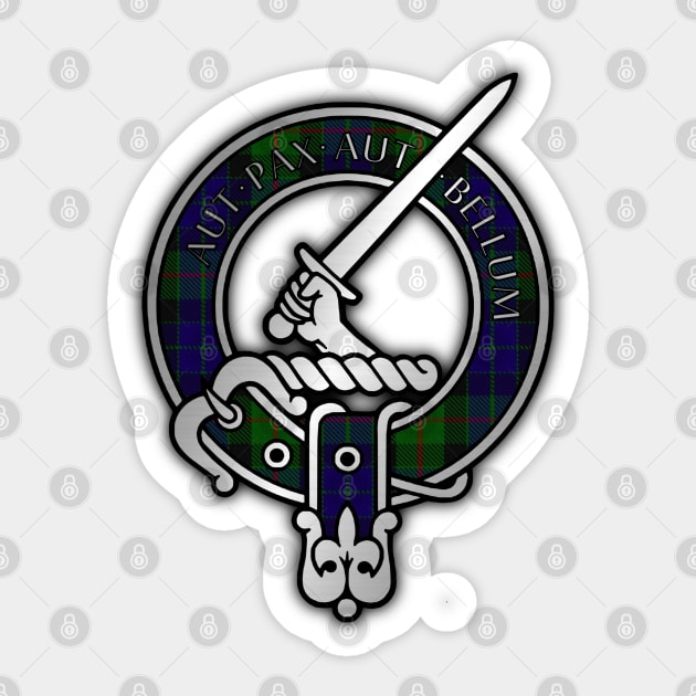 Clan Gunn Tartan Crest - Latin Sticker by Taylor'd Designs